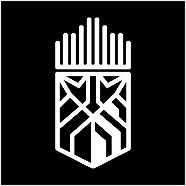 Vector de íconos del diseño del logotipo del rey