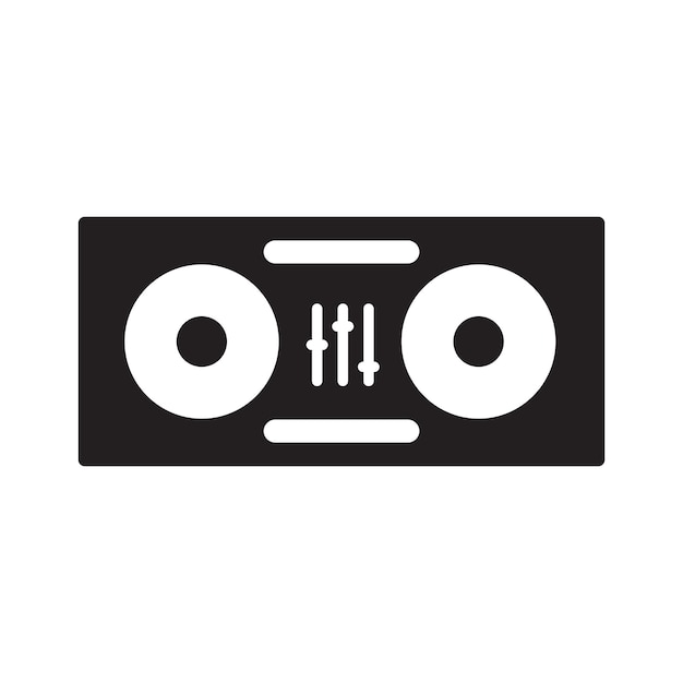 Vector de íconos de DJ