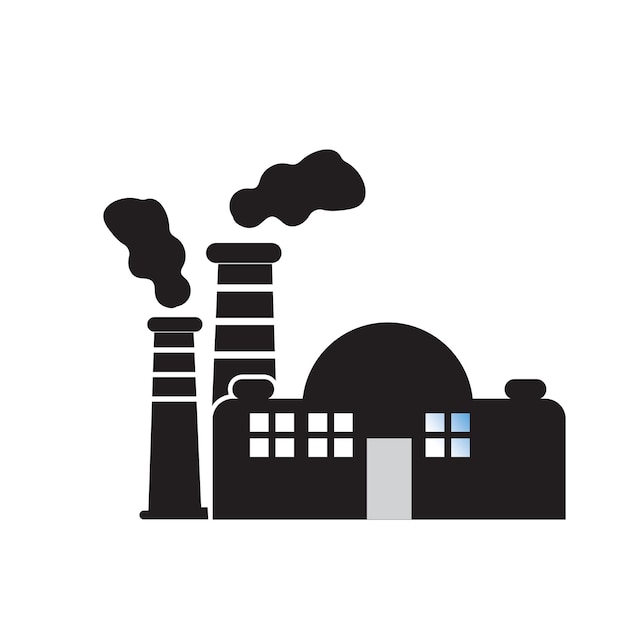 VECTOR DE ICONOS DE EDIFICIO DE FÁBRICA