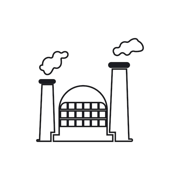 VECTOR DE ICONOS DE EDIFICIO DE FÁBRICA