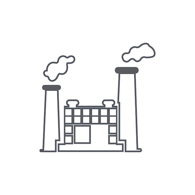 VECTOR DE ICONOS DE EDIFICIO DE FÁBRICA
