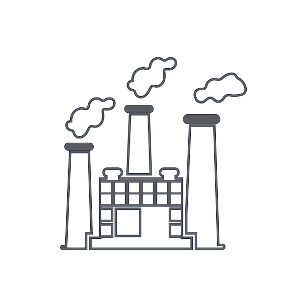VECTOR DE ICONOS DE EDIFICIO DE FÁBRICA