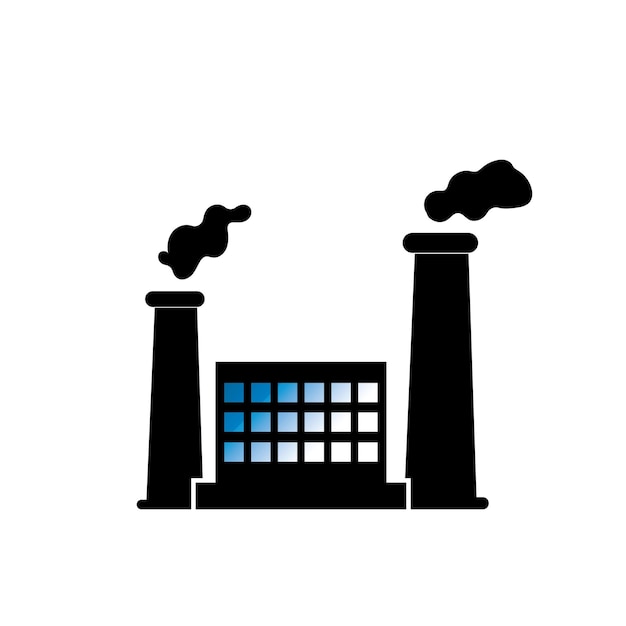 VECTOR DE ICONOS DE EDIFICIO DE FÁBRICA