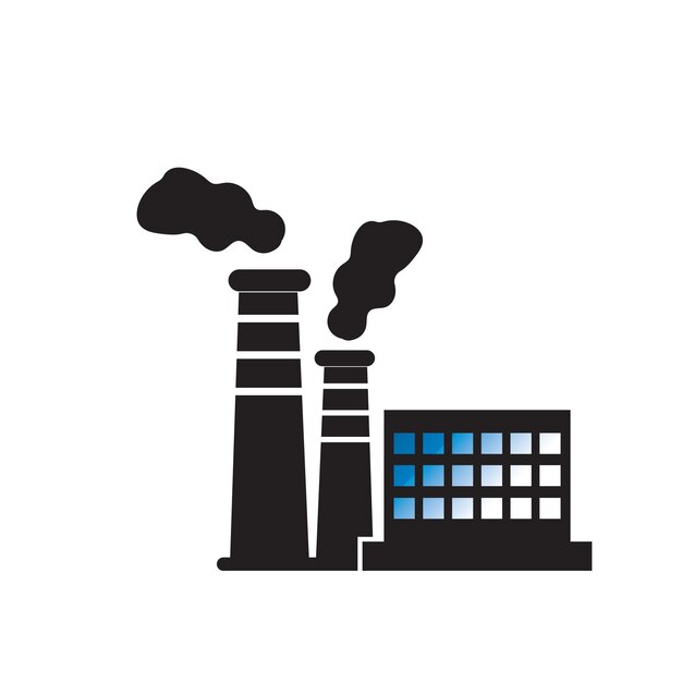 VECTOR DE ICONOS DE EDIFICIO DE FÁBRICA