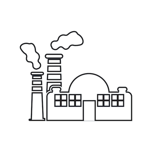 VECTOR DE ICONOS DE EDIFICIO DE FÁBRICA