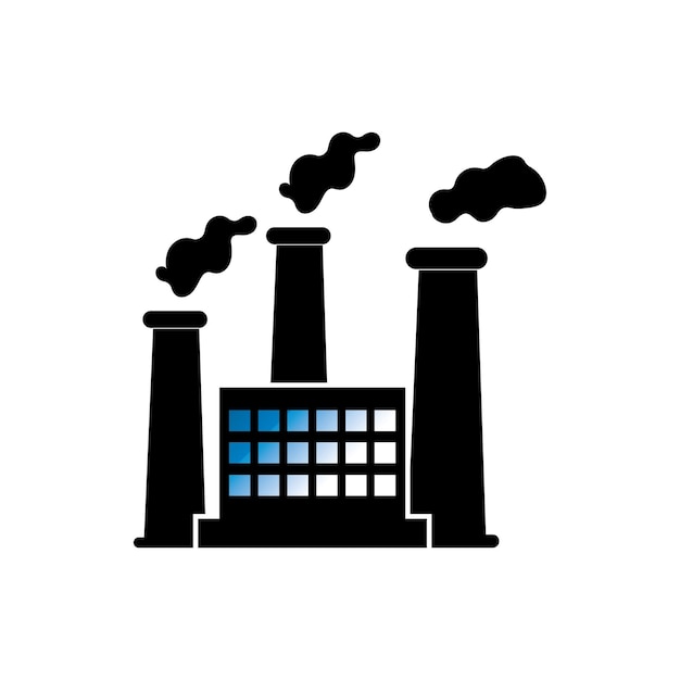 VECTOR DE ICONOS DE EDIFICIO DE FÁBRICA
