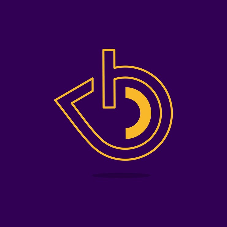 Vector vector de íconos de elementos de diseño de letras b con idea de concepto moderno creativo