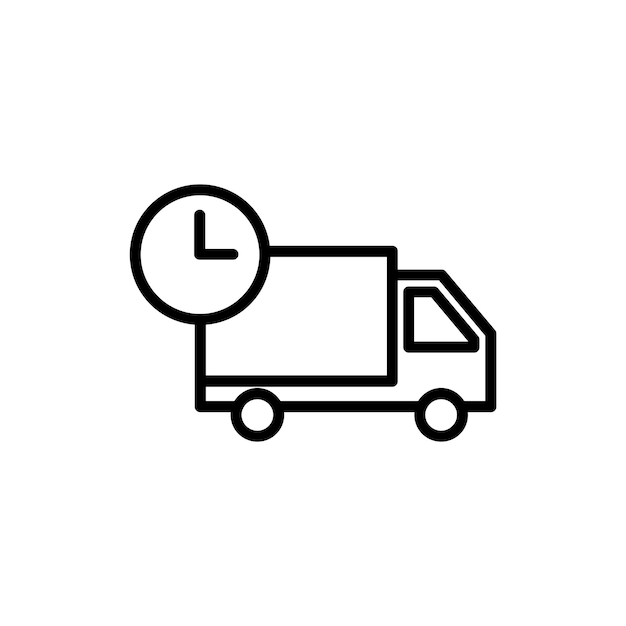 Vector de íconos de entrega de camiones simple glpys minimalista