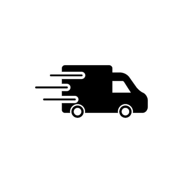Vector de íconos de entrega de camiones simple glpys minimalista