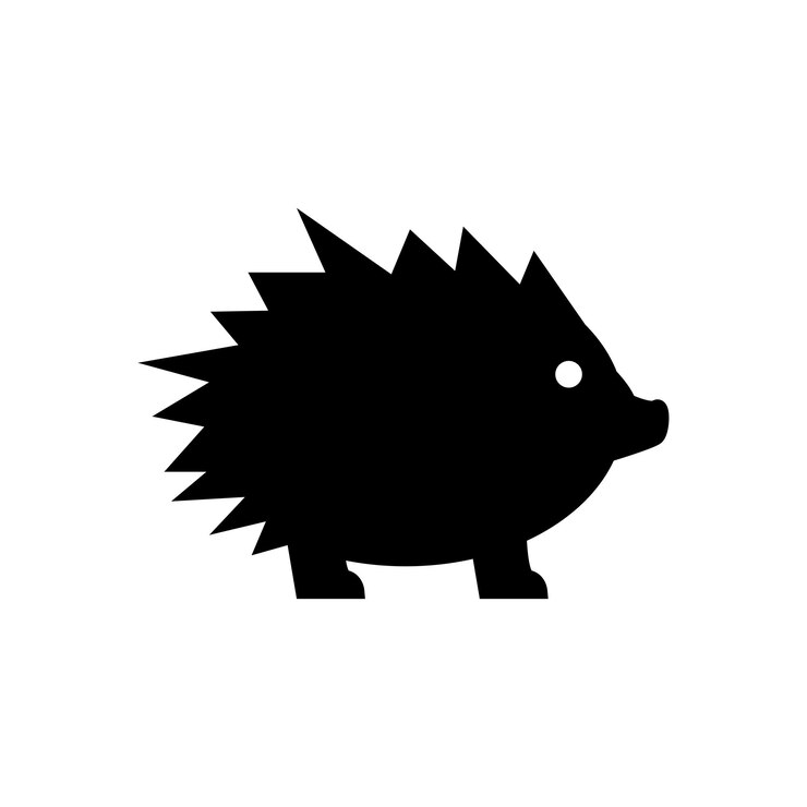 Vector de íconos de erizo