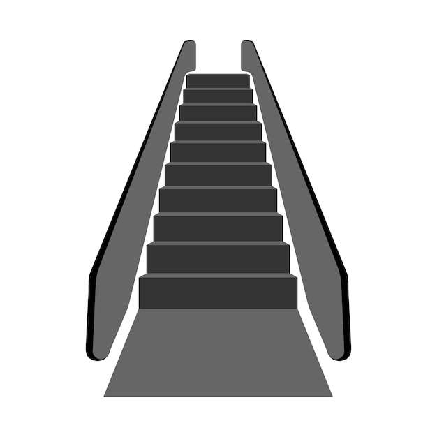Vector de íconos de escaleras mecánicas
