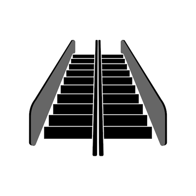 Vector de íconos de escaleras mecánicas