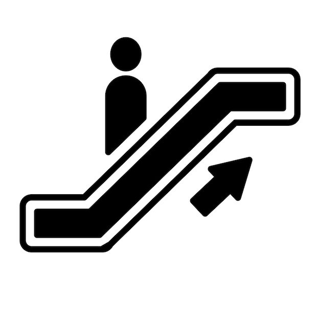 Vector de íconos de escaleras mecánicas