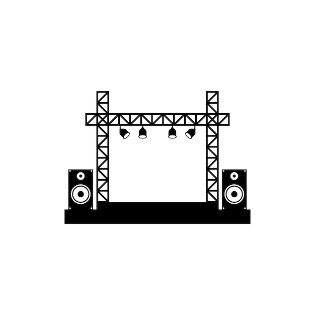Vector de iconos del escenario del concierto