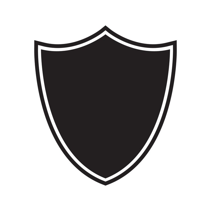 Vector de íconos de escudo negro sencillo 3
