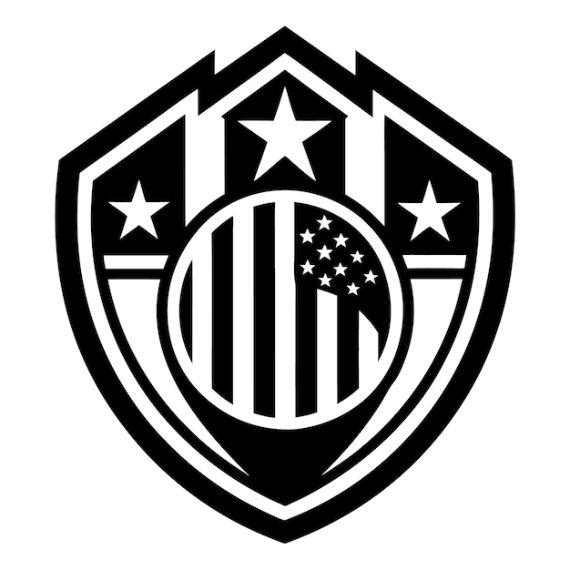 Vector de íconos de escudo de pelota de fútbol