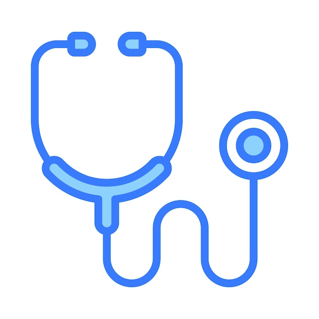 Vector de íconos de estetoscopio de instrumentos médicos que se puede editar