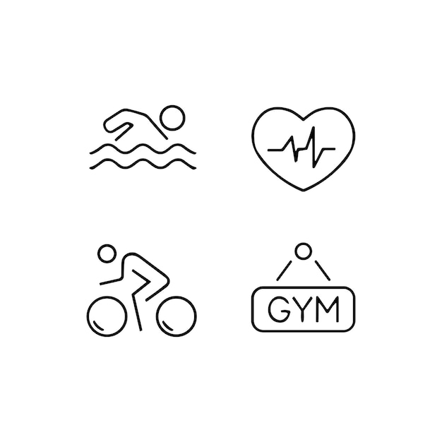 Vector de íconos de fitness
