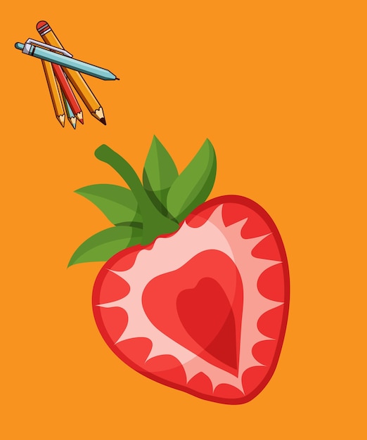 Vector de íconos de frutas Ilustración de vector de alimentos de primera calidad