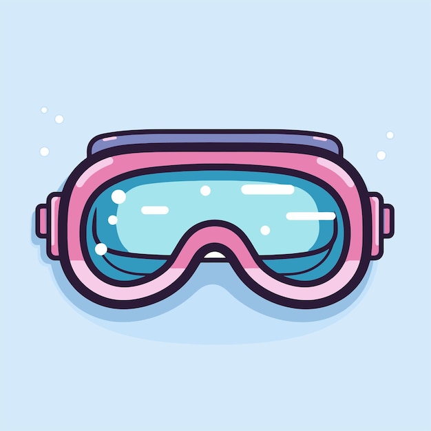 Vector de iconos de gafas de esquí muy bonitos