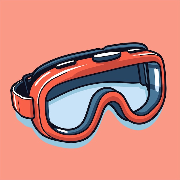 Vector de iconos de gafas de esquí muy bonitos