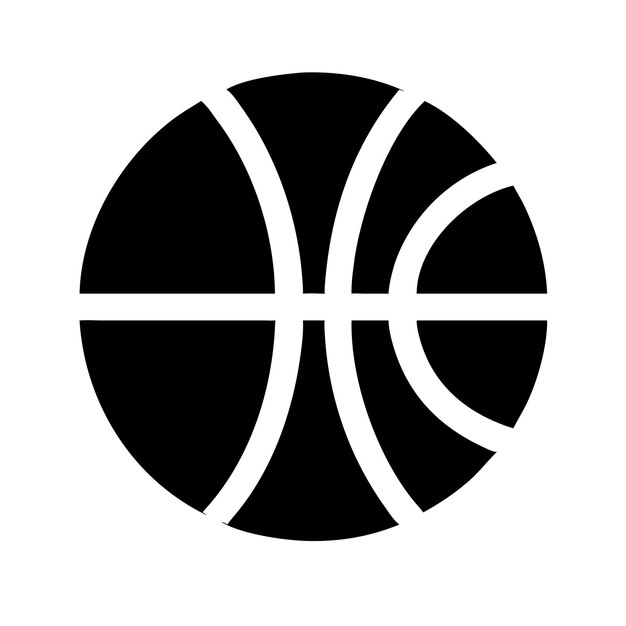 Vector de íconos de glifo de baloncesto para proyectos de diseño deportivo