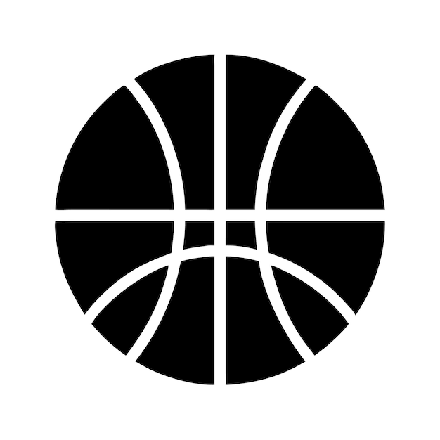 Vector de íconos de glifo de baloncesto para proyectos de diseño deportivo