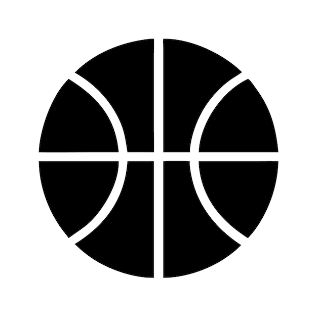 Vector de íconos de glifo de baloncesto para proyectos de diseño deportivo