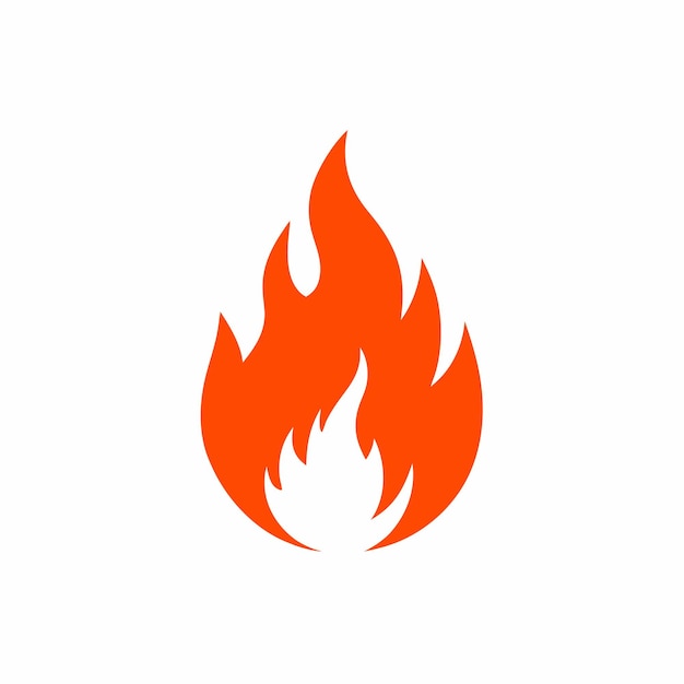 Vector de iconos de hoguera limpio y simple ideal para logotipos impresibles o diseños digitales