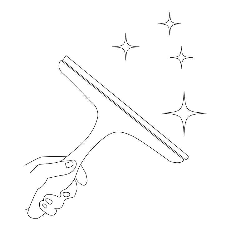 Vector vector de íconos de limpiador de vidrio