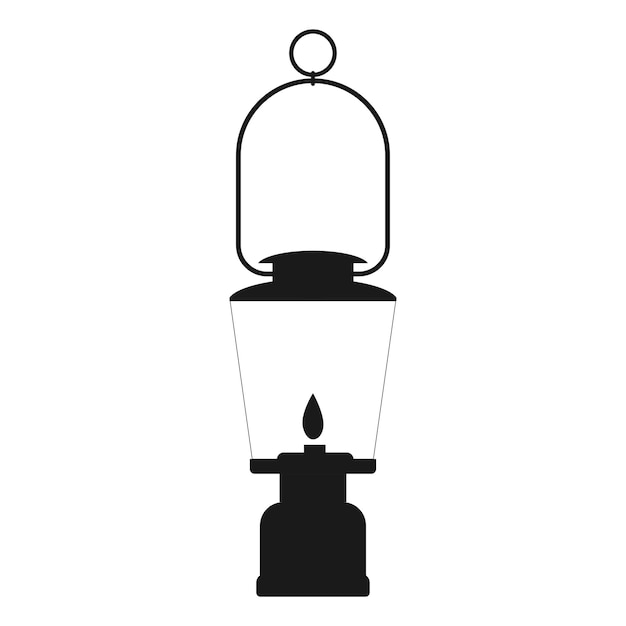 Vector de íconos de linterna de acampada