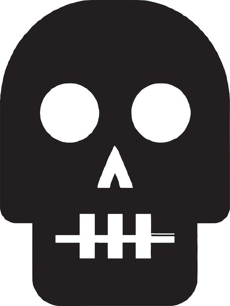 Vector vector de íconos del logotipo de badass skull