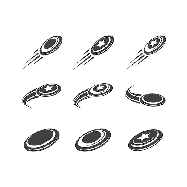 vector de iconos del logotipo del frisbee