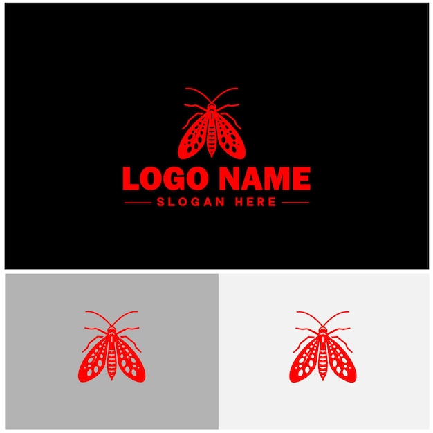 Vector de iconos de logotipo de Lanternfly para el icono de la aplicación de marca de negocios Plantilla de logotipio de abeja de insectos Lanternfly