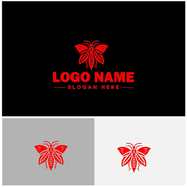 Vector de iconos de logotipo de Lanternfly para el icono de la aplicación de marca de negocios Plantilla de logotipio de abeja de insectos Lanternfly