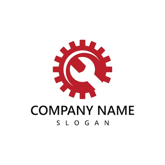 Vector de íconos del logotipo de la llave mecánica