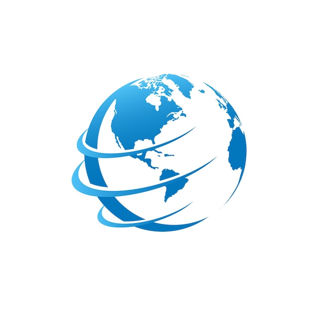 Vector de iconos del logotipo de World Globe Business