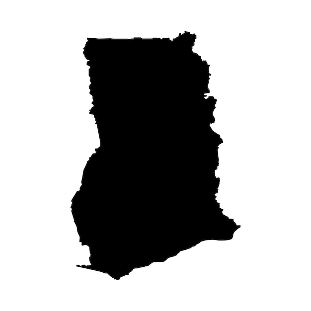 Vector de íconos del mapa de Ghana