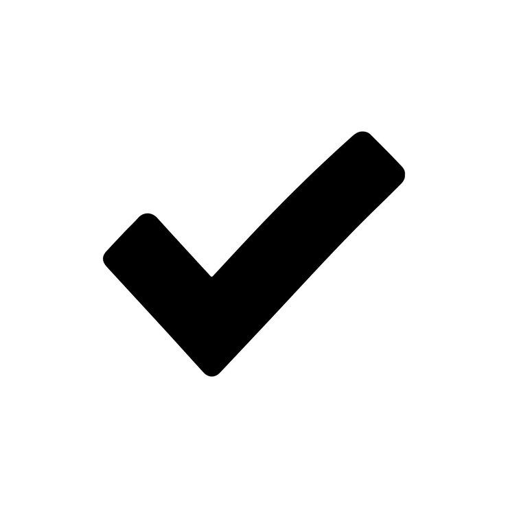 Vector de los iconos de las marcas de comprobación
