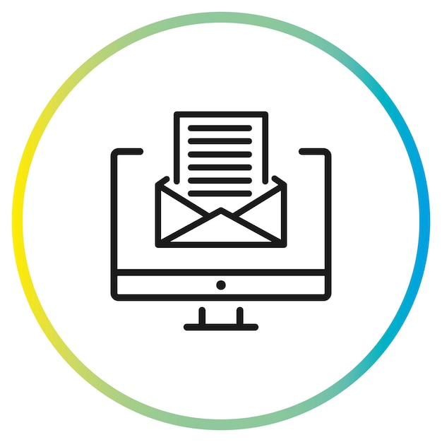 Vector de íconos de marketing por correo electrónico