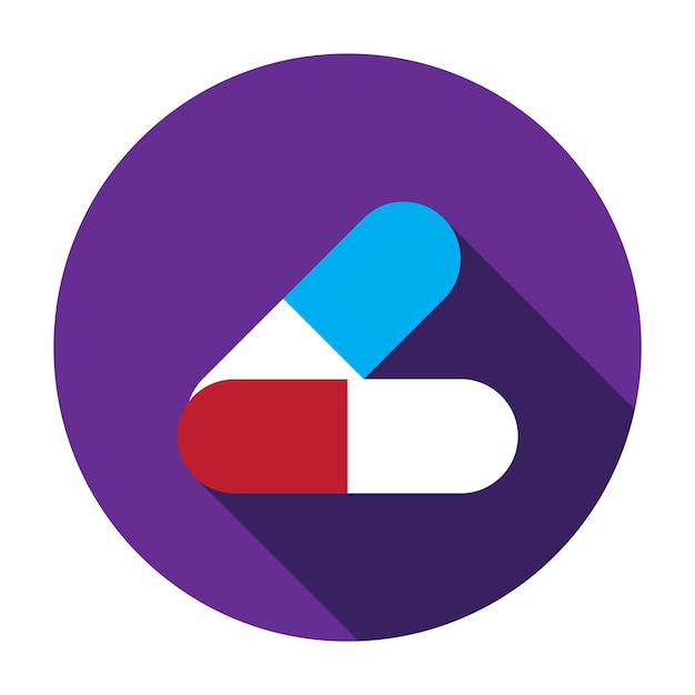 Vector de íconos de medicamentos en cápsulas