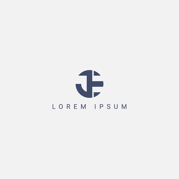 Vector de íconos de monograma basado en las iniciales del logotipo JE EJ