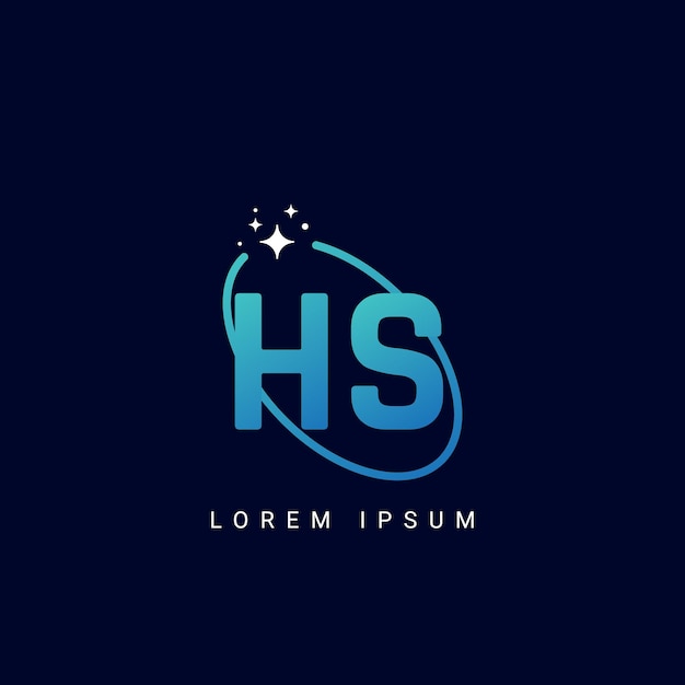 Vector de íconos de monograma basado en el logotipo comercial inicial de la letra SH de HS minimal creativo