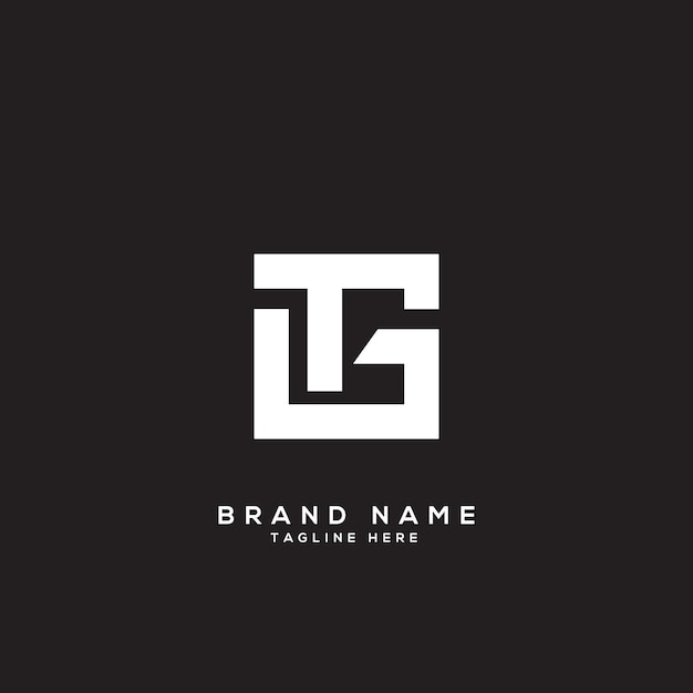 Vector de íconos de monograma basado en el logotipo inicial de la empresa Creative minimal GT TG