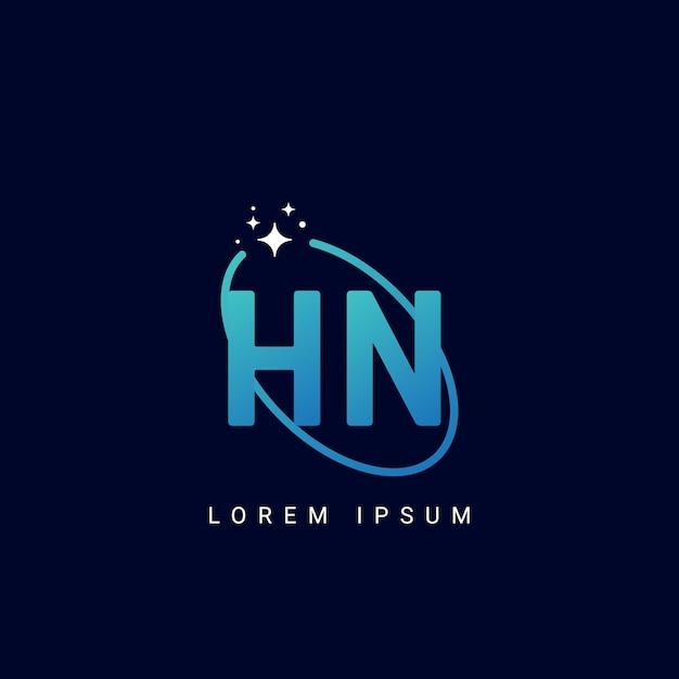 Vector de íconos de monograma basado en el logotipo inicial de la empresa HN NH