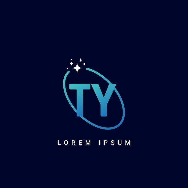Vector de íconos de monograma basado en el logotipo inicial de la empresa con la letra TY YT mínima creativa