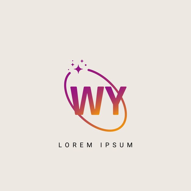 Vector de íconos de monograma basado en el logotipo inicial de la empresa con la letra YW