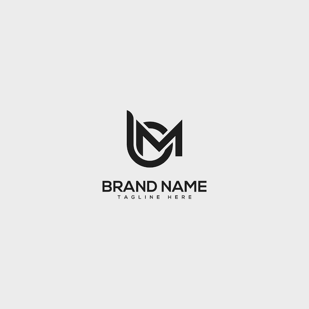 Vector de íconos de monograma basado en el logotipo inicial de la empresa de letras creativas mínimas BM MB