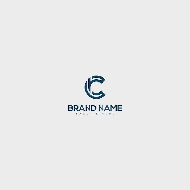 Vector de íconos de monograma basado en el logotipo inicial de la empresa de letras creativas mínimas CR RC