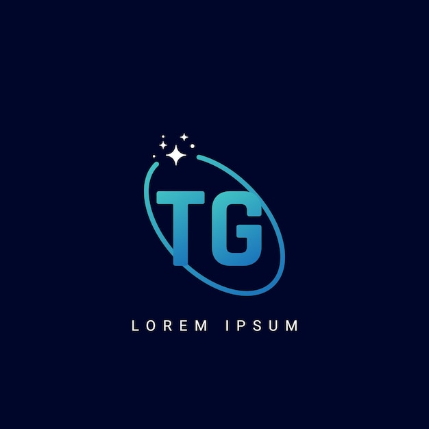 Vector de íconos de monograma basado en el logotipo inicial de la empresa de letras creativas TG minimal GT